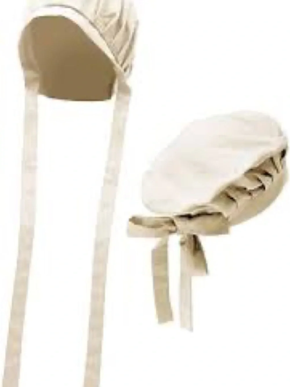 Medieval Cream Bonnet with Ties